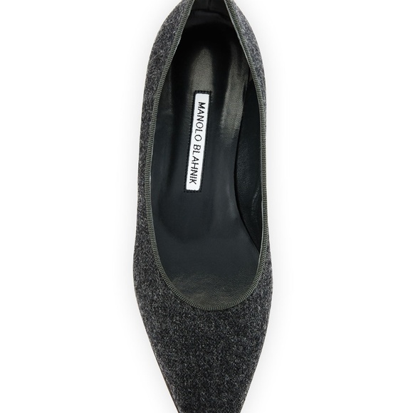 Manolo Blahnik Flannel Flats - Picture 1 of 8